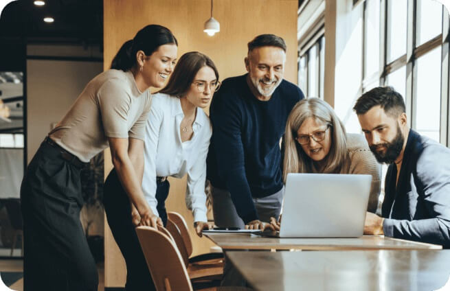 People Working on Office in front Laptop